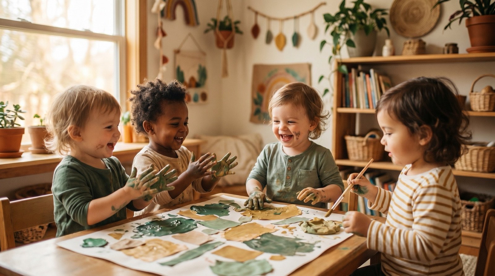 Children laughing during Saturday activity